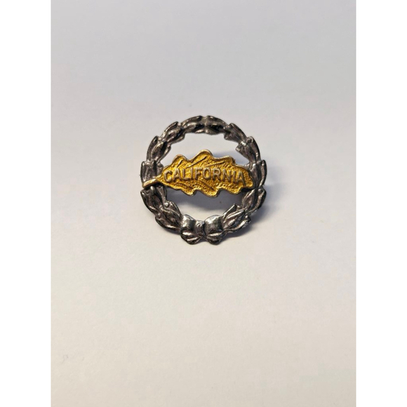 California Jewelry - Vintage sterling and 10k mini brooch